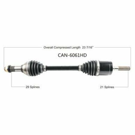 WIDE OPEN Heavy Duty CV Axle CAN AM HD FRONT LEFT MAVERICK TRAIL 800/1000 18-20 CAN-6061HD